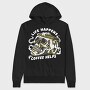Coffee Skull Cofee Hellps, Hanorac Oversize Barbati (Unisex)