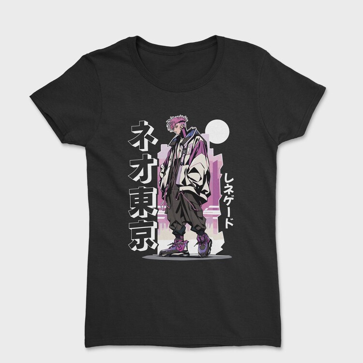 Anime Pink Hair Character, Tricou Femei