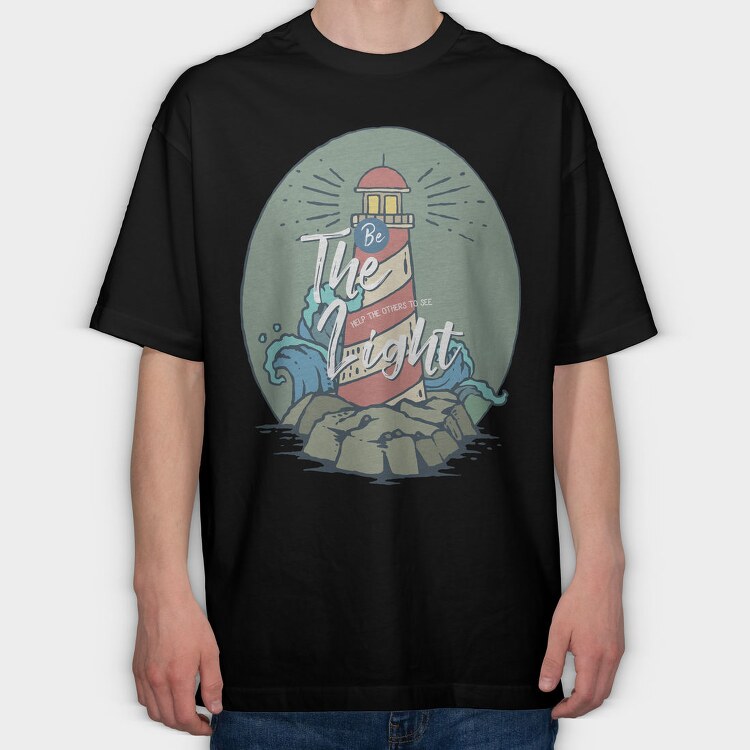 Light House, Tricou Oversize Barbati (Unisex)