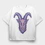 Colorful Goat Head, Tricou Oversize Barbati (Unisex)