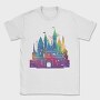 Colorful Gradient Castle Watercolor, Tricou Barbati (Unisex)