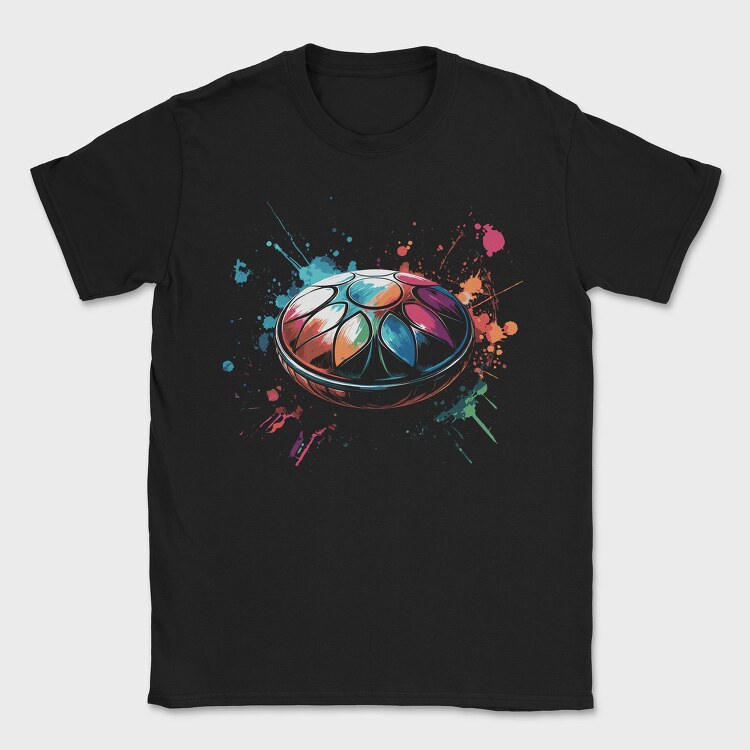 Colorful Handpan Splash, Tricou Barbati (Unisex)