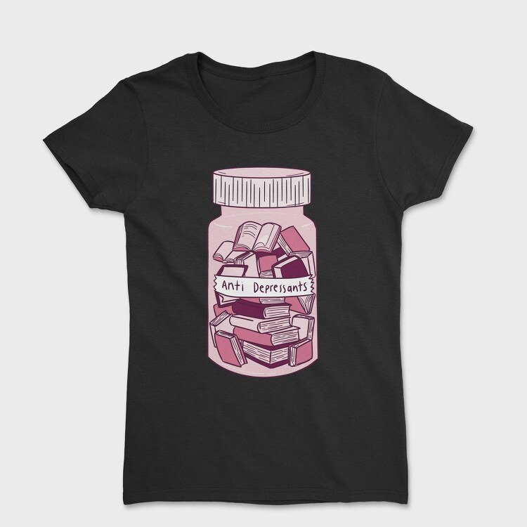 Anti Depressants Books, Tricou Femei