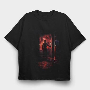 Stranger Things Diner, Tricou Oversize Barbati (Unisex)