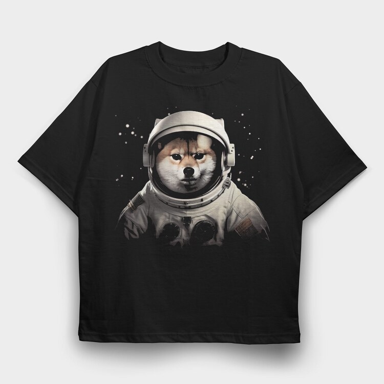 Astro Shiba, Tricou Oversize Barbati (Unisex)