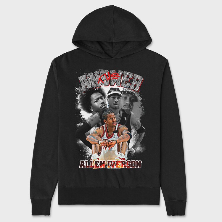 Allen Iverson, Hanorac Oversize Barbati (Unisex)