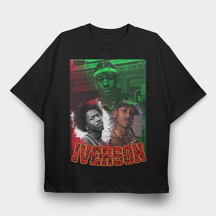Iverson Nba, Tricou Oversize Barbati (Unisex)