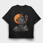 Anubis Character, Tricou Oversize Barbati (Unisex)
