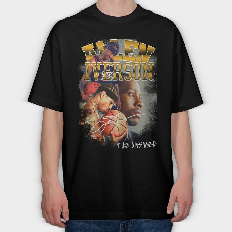 Allen Iverson Nba, Tricou Oversize Barbati (Unisex)