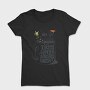 Coffee Christmas Skeleton Anti Santa Addicted, Tricou Femei
