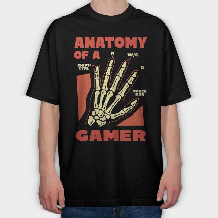 Anatomy of a Gamer, Tricou Oversize Barbati (Unisex)