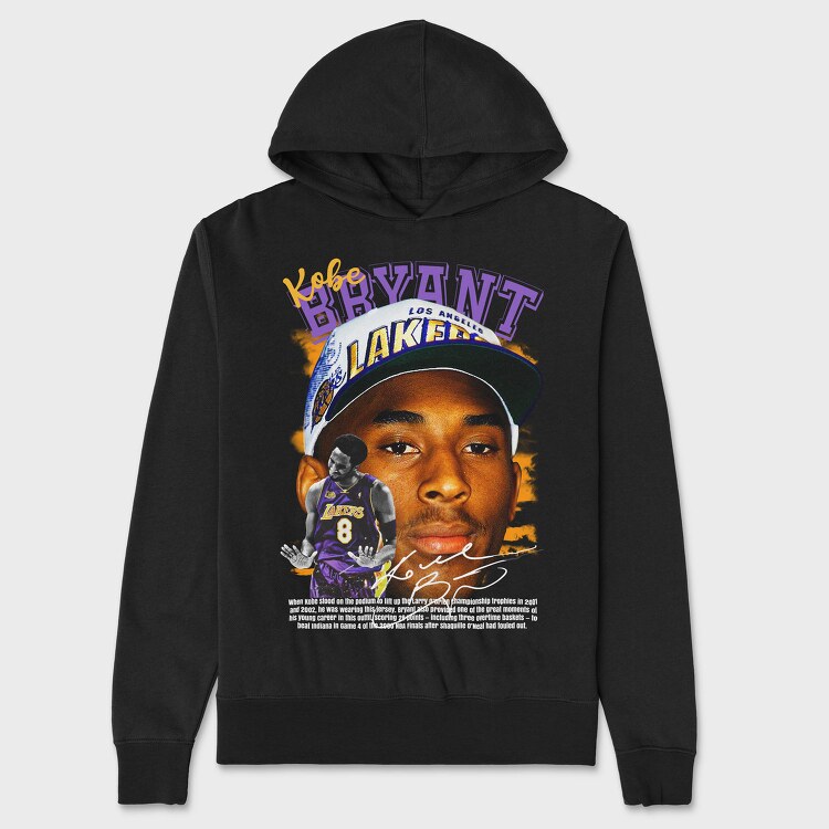 Kobe Bryant Lakers 8, Hanorac Oversize Barbati (Unisex)
