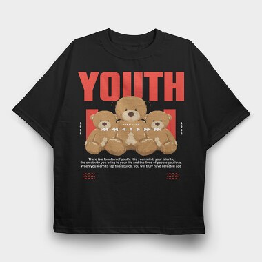 Youth Bear, Tricou Oversize Barbati (Unisex)