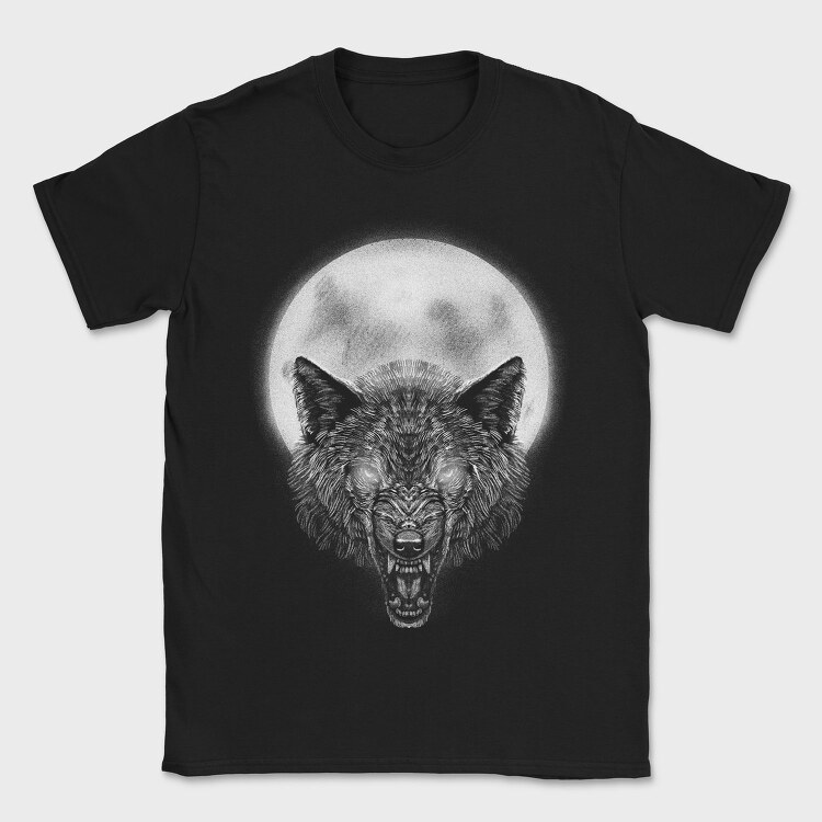 Angry Wolf Moon, Tricou Barbati (Unisex)