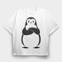 Angry Pinguin, Tricou Oversize Barbati (Unisex)