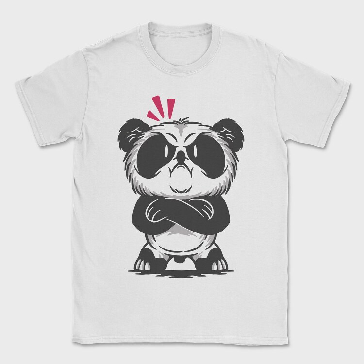 Angry Panda, Tricou Barbati (Unisex)