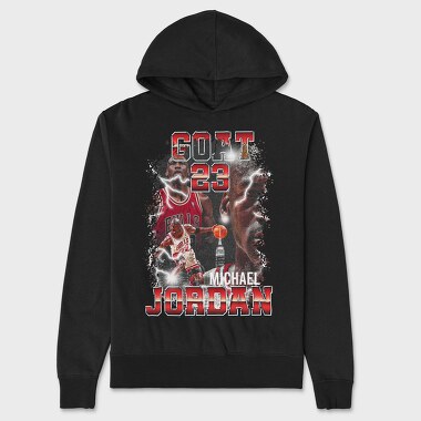 Michael Jordan Bulls Neon Glow, Hanorac Oversize Barbati (Unisex)