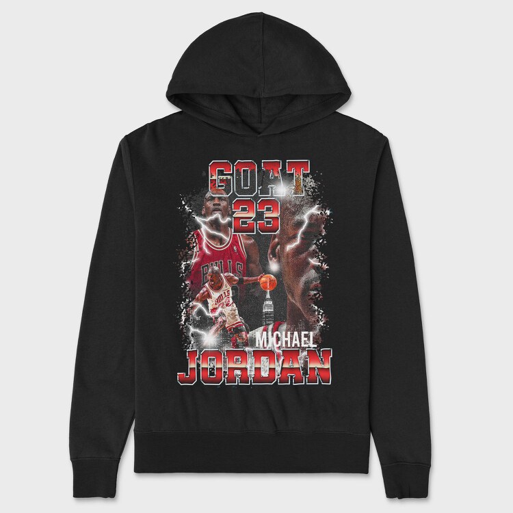 Michael Jordan Bulls Neon Glow, Hanorac Oversize Barbati (Unisex)