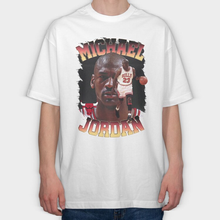 Michael Jordan Basketball, Tricou Oversize Barbati (Unisex)