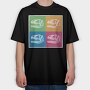 Allosaurus Pop Art, Tricou Oversize Barbati (Unisex)