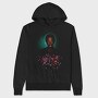 Halftone Portrait Confetti, Hanorac Oversize Barbati (Unisex)