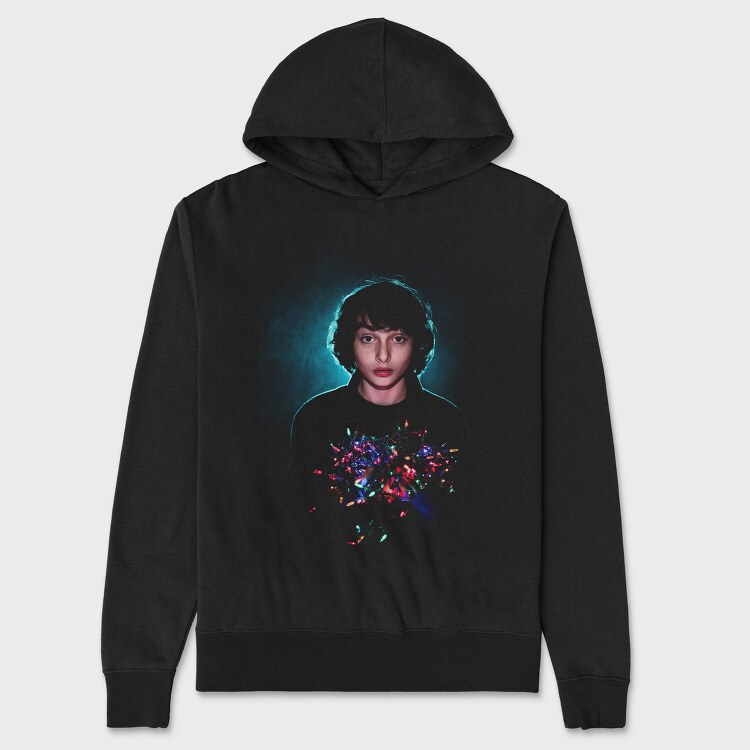 Lights Halftone Santa, Hanorac Oversize Barbati (Unisex)