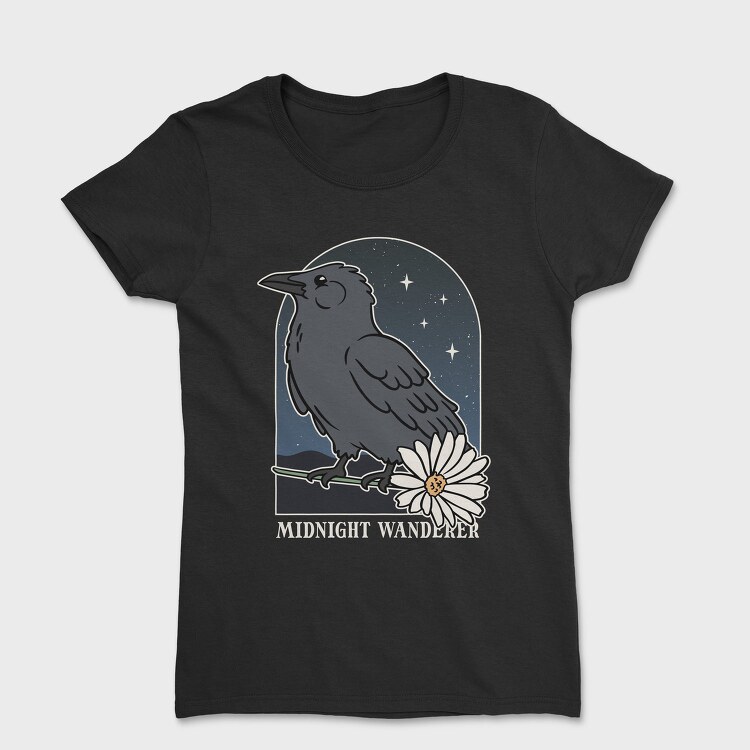 Crow Bird Cute, Tricou Femei