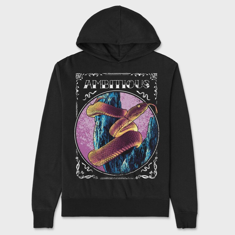 Ambitious Snake, Hanorac Oversize Barbati (Unisex)