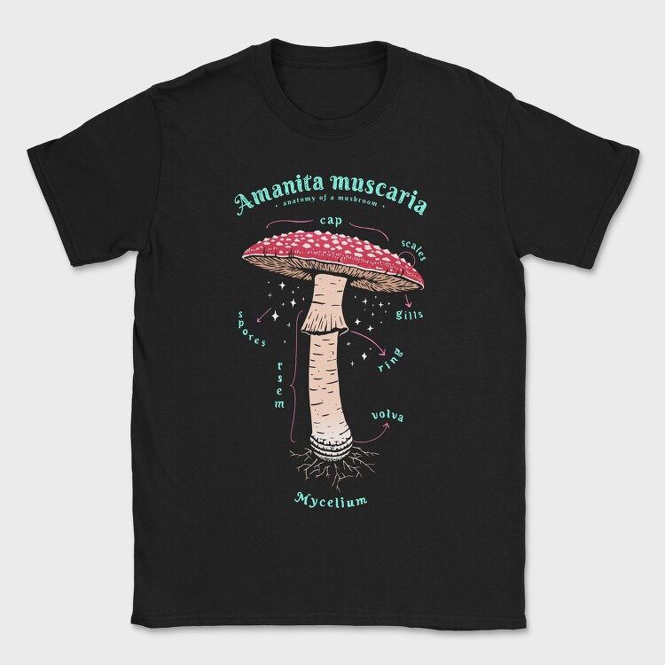 Amanita Muscaria, Tricou Barbati (Unisex)