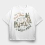 All Great Things Are Wild and Free, Tricou Oversize Barbati (Unisex)