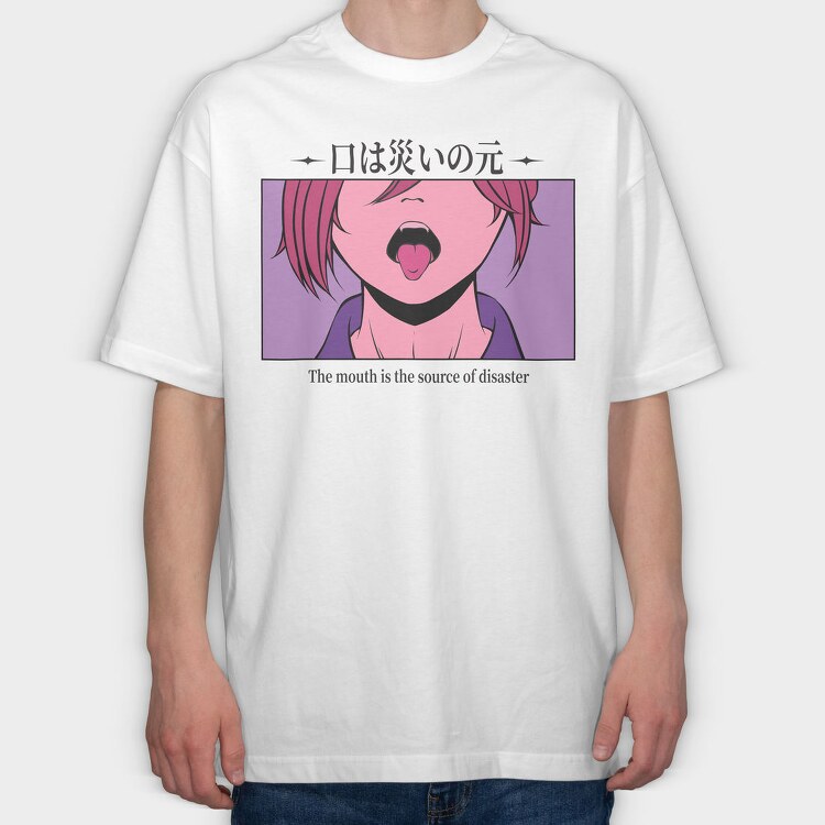 Anime Japanese 18, Tricou Oversize Barbati (Unisex)