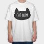 Cat Mom, Tricou Oversize Barbati (Unisex)