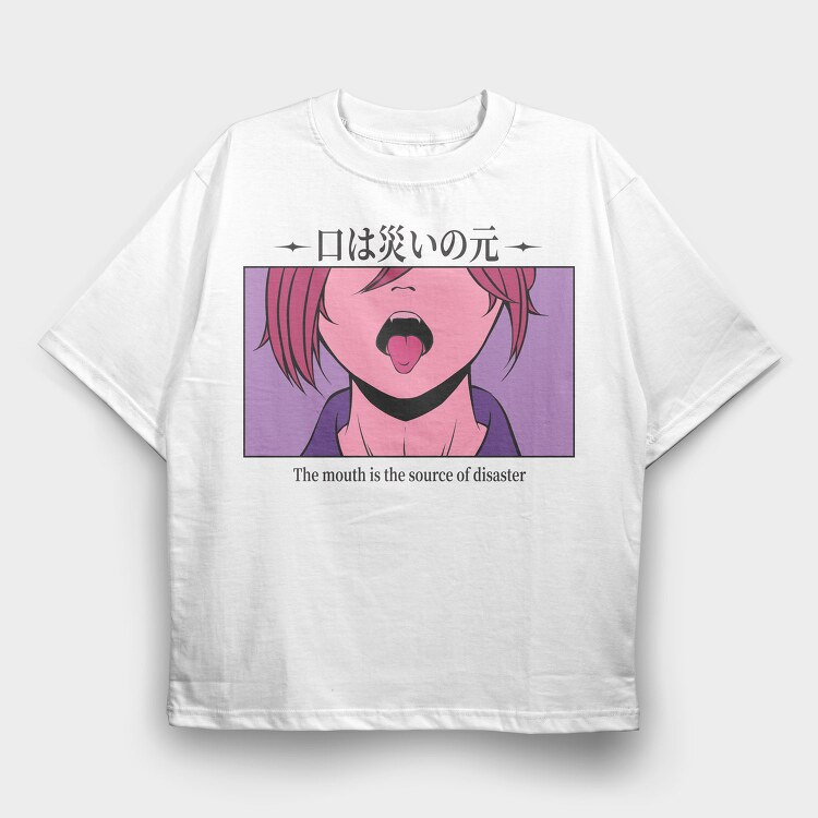 Anime Japanese 18, Tricou Oversize Barbati (Unisex)