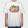 Watercolor Cat, Tricou Oversize Barbati (Unisex)