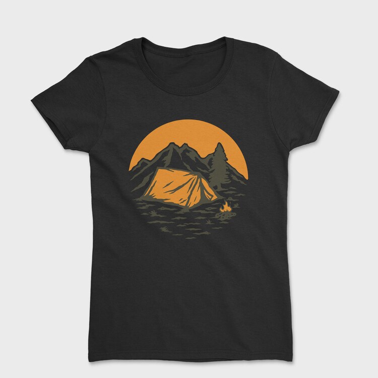 Vintage Adventure Outdoor Camping 1, Tricou Femei