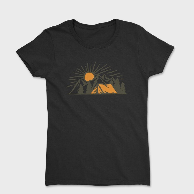 Vintage Adventure Outdoor Camping, Tricou Femei