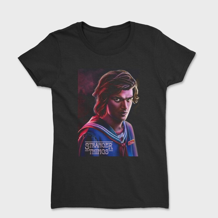 Stranger Halftone Portrait, Tricou Femei