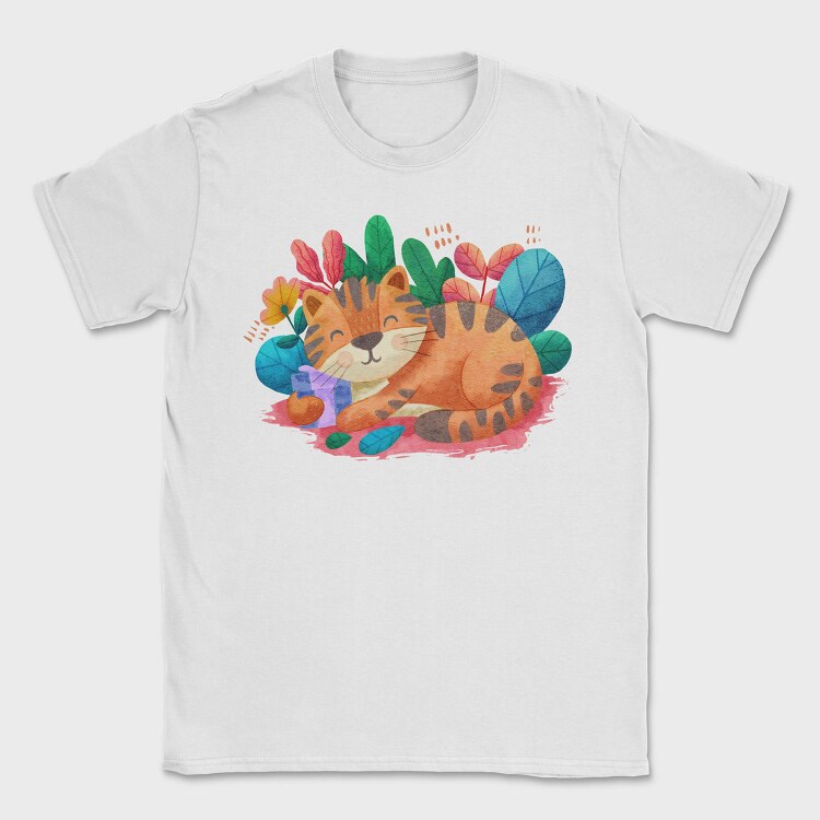 Watercolor Cat, Tricou Barbati (Unisex)