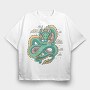Vintage Dragon, Tricou Oversize Barbati (Unisex)