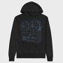 Vintage Audio Illustration 2, Hanorac Oversize Barbati (Unisex)
