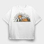Vintage Adventure Outdoor Camping, Tricou Oversize Barbati (Unisex)