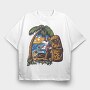Unicorn Vacation, Tricou Oversize Barbati (Unisex)