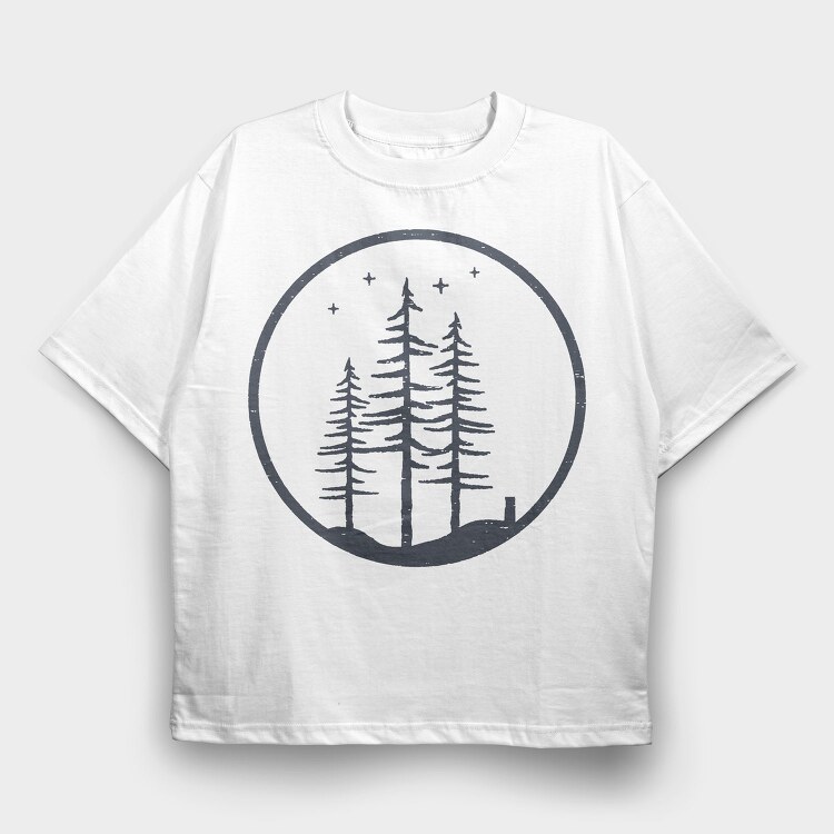 Trees, Tricou Oversize Barbati (Unisex)