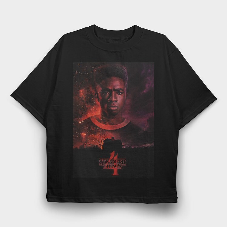 Stranger Things Halftone 2, Tricou Oversize Barbati (Unisex)