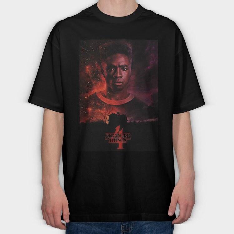 Stranger Things Halftone 2, Tricou Oversize Barbati (Unisex)