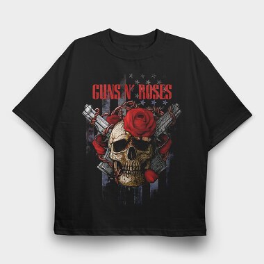 Guns N Roses 3, Tricou Oversize Barbati (Unisex)