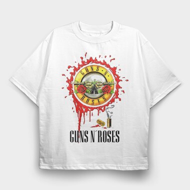 Guns N Roses 4, Tricou Oversize Barbati (Unisex)