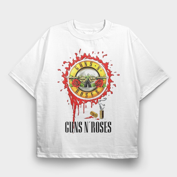 Guns N Roses 4, Tricou Oversize Barbati (Unisex)
