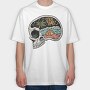 Skull Beach 2, Tricou Oversize Barbati (Unisex)
