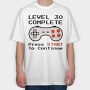 Retro Gamepad Lvl 30 Complete, Tricou Oversize Barbati (Unisex)